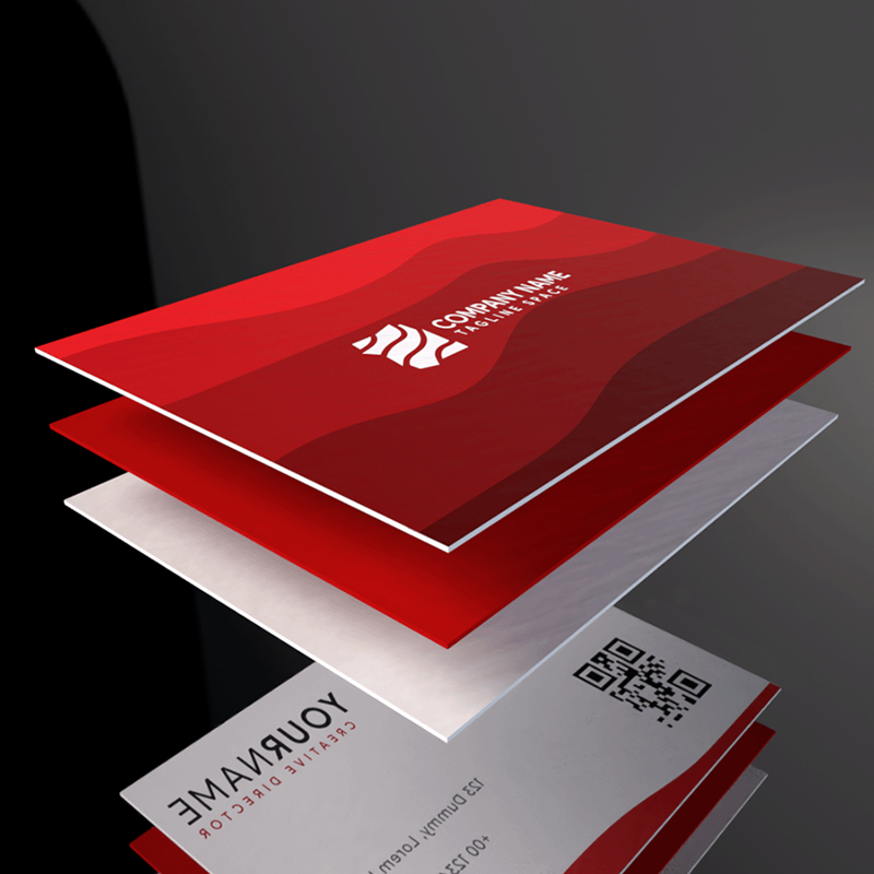 Layered Business Cards